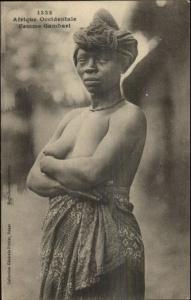 Occidental Africa Native Nude Woman Bare Breasts c1910 Postcard jrf