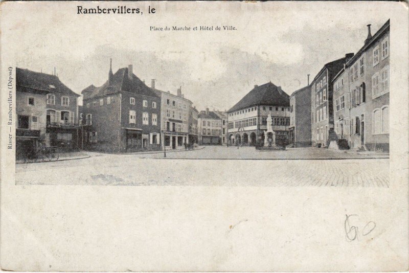 CPA RAMBERVILLERS - Place du Marché et Hotel de Ville (154459)