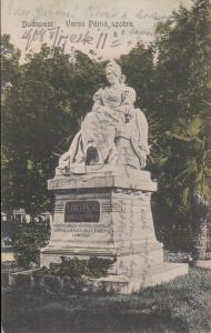 Hungary Budapest 1908 Veres Paine szobra statue