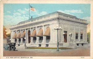 Missouri Mo Postcard c1910 MARYVILLE U.S. Post Office Building Car