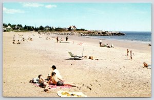 State Park At Wallis Sands Rye Beach New Hampshire NH Sun Bathing Beach Postcard