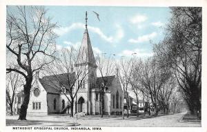 INDIANOLA, IA Iowa    METHODIST EPISCOPAL CHURCH  c1920's Sky Tint Postcard