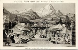 Center Theatre New York City NY 'White Horse Inn' Scene Unused Postcard E60