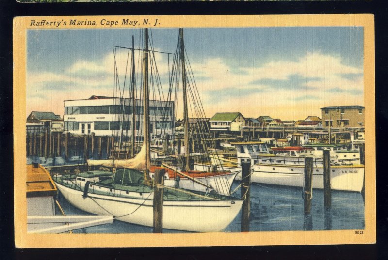 Cape May, New Jersey/NJ Postcard, Rafferty's Marina, 1954!