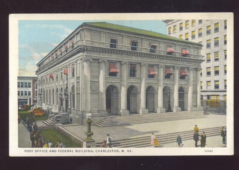 CHARLESTON WEST VIRGINIA UNITED STATES POST OFFICE VINTAGE POSTCARD