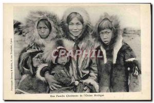 Old Postcard Polar A Christian family of & # 39Ocean Arctic
