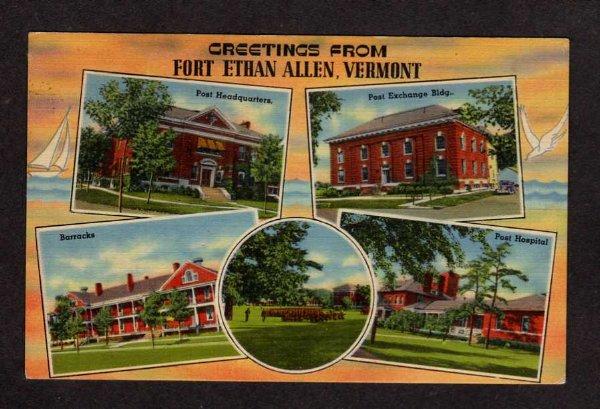 VT Fort Ft Ethan Allen Army Base Colchester VERMONT PC