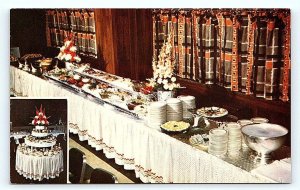 DAVENPORT, Iowa IA ~ Sunday Smorgasbord HOTEL BLACKHAWK 1950s-60s Postcard
