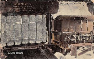 Munger Cotton Gin Baling Cotton Vintage Postcard AA51391