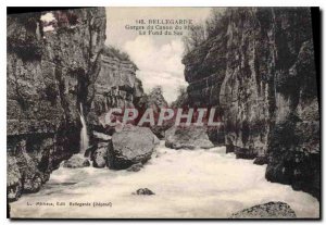 Old Postcard Bellegarde Rhone barrel gorge Bag background