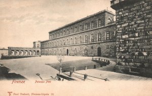 Vintage Postcard 1900's Palazzo Pitti Firenze Pitti Palace Florence Italy IT