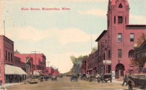 Montevideo Minnesota Main Street Vintage Postcard AA89580