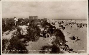 Littlehampton Sussex West Beach Sand Dunes Real Photo Vintage Postcard