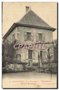 Old Postcard Chambery Charmettes Habitation Rousseau