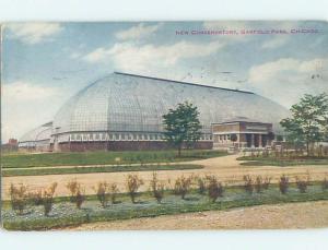 Divided-Back CONSERVATORY IN GARFIELD PARK Chicago Illinois IL hk7889