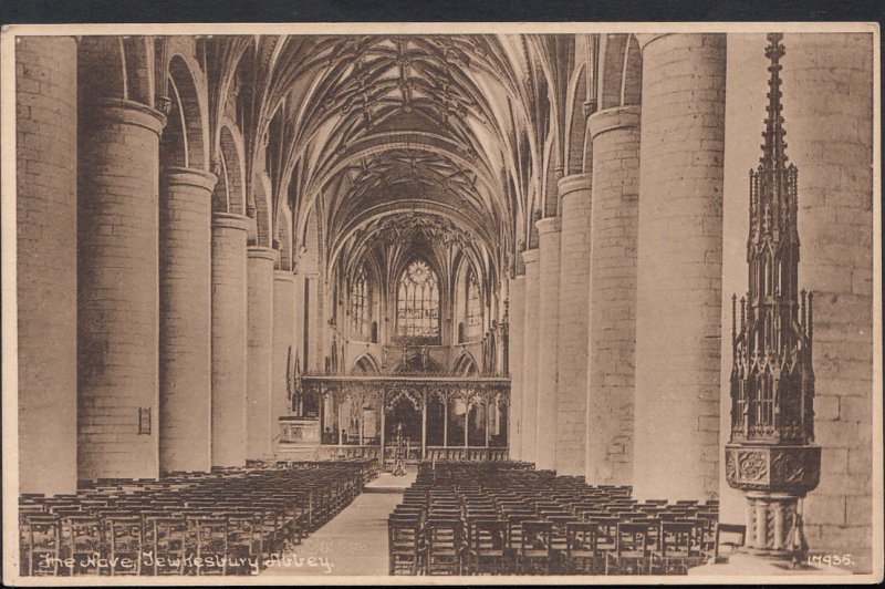 Gloucestershire Postcard - The Nave, Tewkesbury Abbey  RS3298