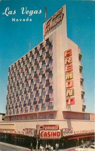 Autos Hotel Fremont Las Vegas Nevada 1950s Postcard Western Resort 12318