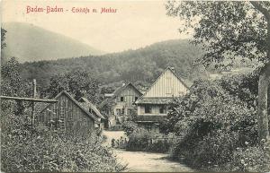 Baden-Baden. Eckhofe m. Merkur Germany Divided Back Postcard