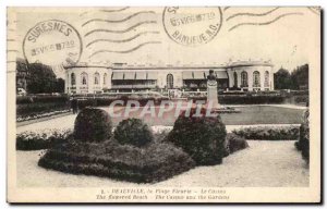 Old Postcard Deauville La Plage Fleurie Casino