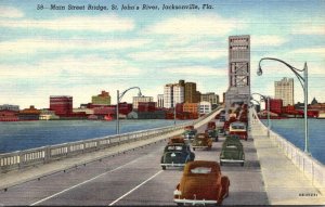 Florida Jacksonville Main Street Bridge Across St John's River Curteich