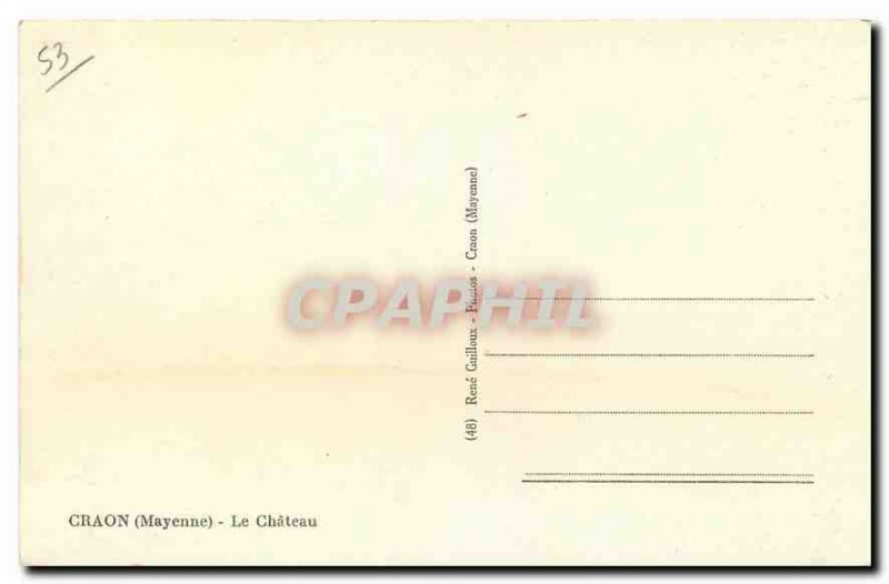 Old Postcard Craon Mayenne Le Chateau