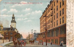 Forsyth Street Hotel Aragon Jacksonville Florida 1907 postcard