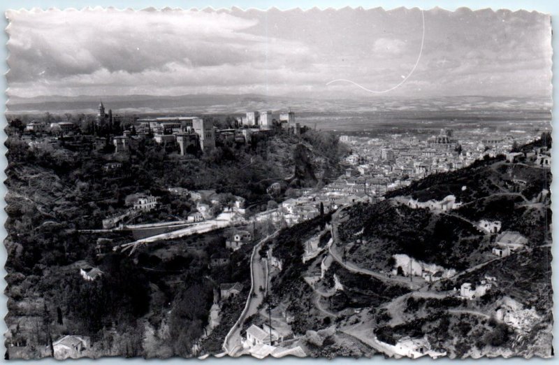 Postcard - Partial view from Sacro Monte - Granada, Spain 