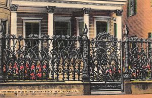 Ornamental Iron Fence Before Civil War - New Orleans, Louisiana LA