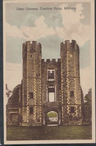 Sussex Postcard - Great Gateway, Cowdray Ruins, Midhurst    RS12149