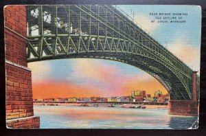 Vintage Postcard 1948 Eads Bridge, Skyline of Missouri, St. Louis, Missouri (MO)