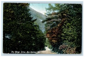 1906 The Gorge Drive Road Bar Harbor Maine ME Posted Antique Postcard