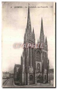 Old Postcard Quimper Cathedrale view Together