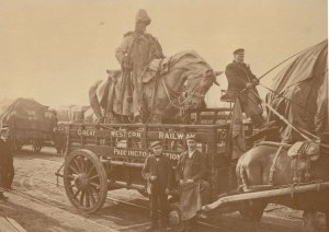 Old Freight Train at London Paddington Station in 1905 Postcard