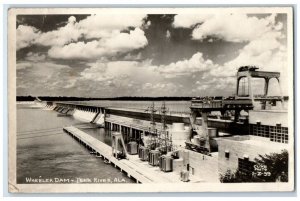 c1940's Wheeler Dam Tennessee River View Cline Alabama AL RPPC Photo Postcard