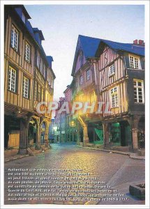 Modern Postcard Dinan Cotes d'Armor Les Vieilles Maisons has porches street o...