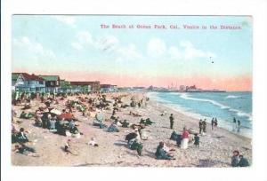 LP79   Venice, California, vintage postcard, Beach at Ocean 