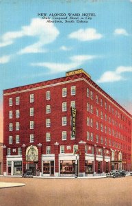 ABERDEEN, SD South Dakota  ALONZO WARD HOTEL Brown County c1940's Linen Postcard