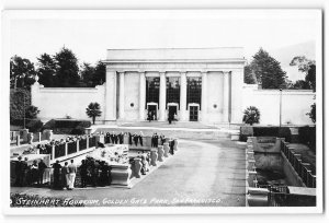 RPPC STEINHART AQUARIUM Golden Gate Park, San Francisco 1940s Vintage Postcard