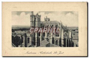 Old Postcard Narbonne Cathedral and just