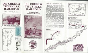 1990 Oil City Pa Oil City & Titusville Railroad 8 Page Brochure + 2 Inserts-----