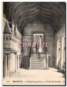 Old Postcard Bourges Palais Jacques Coeur the Guard Room