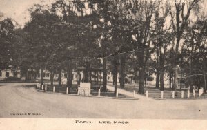 Vintage Postcard 1911 Public Recreational Park Forest Trees Lee Massachusetts MA