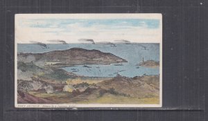 JAPAN, RUSSO JAPANESE WAR,1905 ppc PORT ARTHUR,DRAWN BY A JAPANESE ARTIST, SHIPS