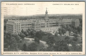 LONG ISLAND NY GARDEN CITY HOTEL ADVERTISING ANTIQUE POSTCARD