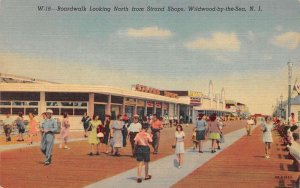 Wildwood by the Sea New Jersey Boardwalk Looking North Vintage Postcard AA59077