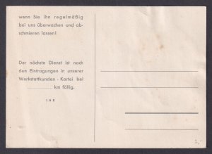 Vinatge postcard GERMANY, Car service advertisement, Picnic