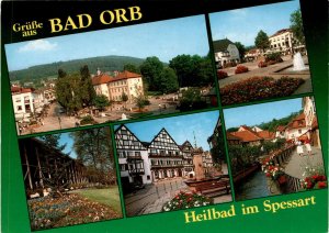 Bad Orb, spa town, Spessart region, healing waters, picturesque, Schöni postcard