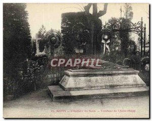 Old Postcard Reims North Cemetery Tomb of & # 39abbe Miroy