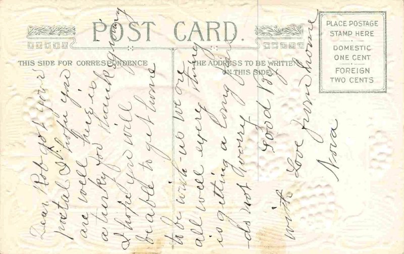 Thanksgiving Greetings Turkey Holiday 1910c postcard