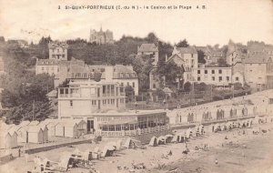 A677 France St Quay Portrieux Casino and Beach vintage postcard